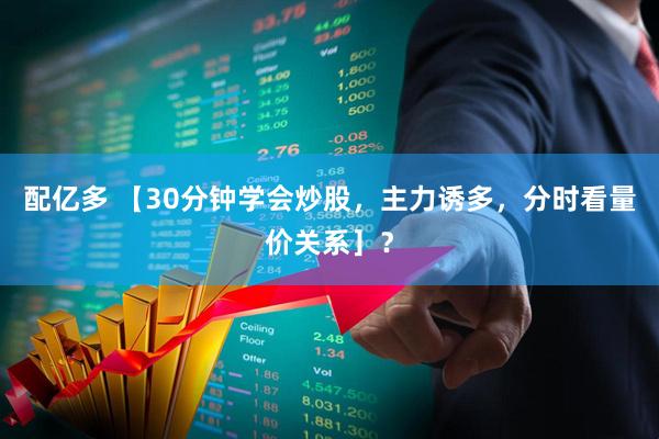 配亿多 【30分钟学会炒股，主力诱多，分时看量价关系］？