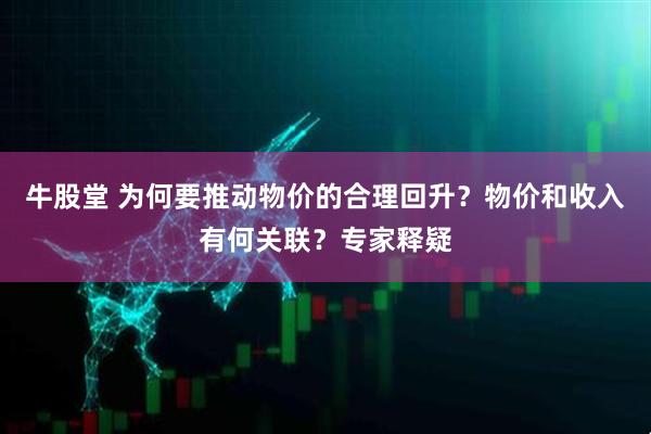 牛股堂 为何要推动物价的合理回升?物价和收入有何关联?专家释疑