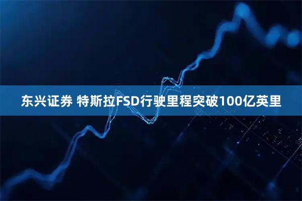 东兴证券 特斯拉FSD行驶里程突破100亿英里