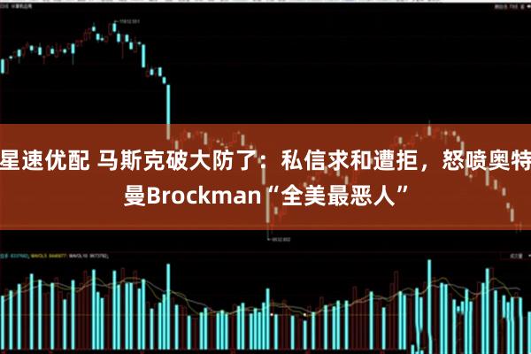 星速优配 马斯克破大防了：私信求和遭拒，怒喷奥特曼Brockman“全美最恶人”
